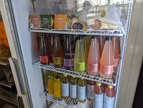 Vegan cheeses, kombucha, and water kefir at Florets in Auckland