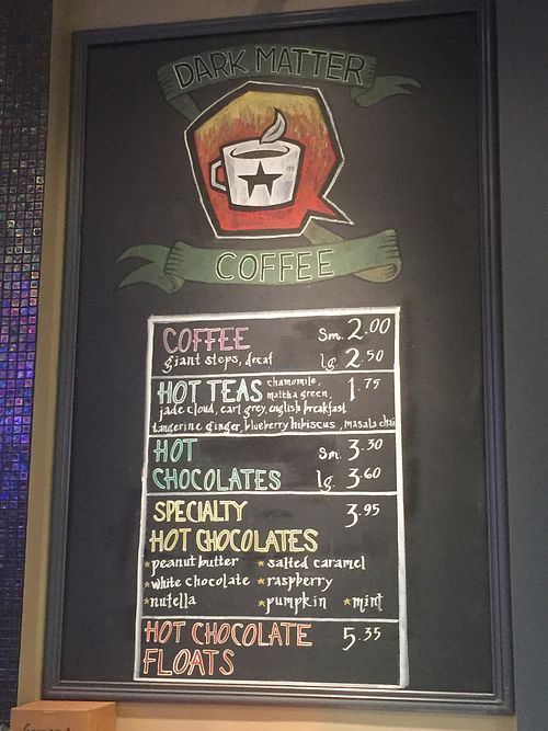 Dark Matter coffee! at George's Ice Cream and Sweets in Chicago