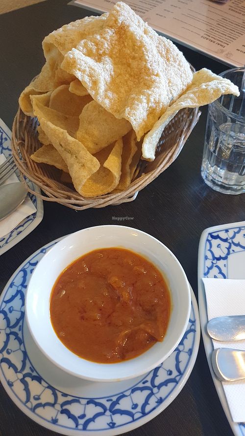Cassava crackers yum at My Thai Restaurant in Gisborne