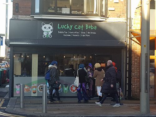 Exterior #Veganuary at Lucky Cat Boba in Middlesbrough