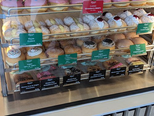Vegan donut selection at Daniel's Donuts - Lansell Square in Kangaroo Flat