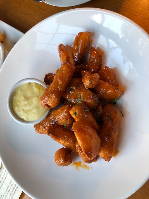 Celery Root Wings - excellent at Sweet Grass Grill in Tarrytown