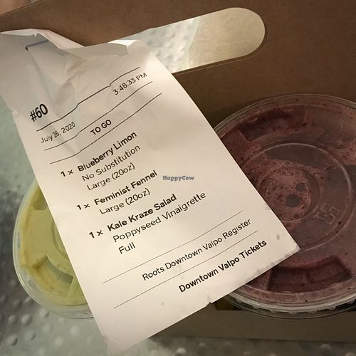 Juices, Smoothies and Salads  at Roots Organic Juice Cafe in Valparaiso