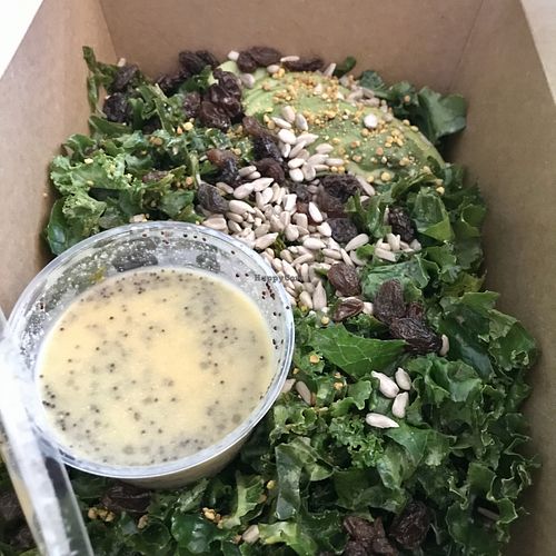 Kale Kraze salad at Roots Organic Juice Cafe in Valparaiso