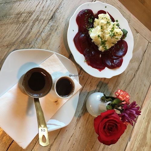 Turkish coffee and more : ) at Meditrina Market Cafe in Valparaiso