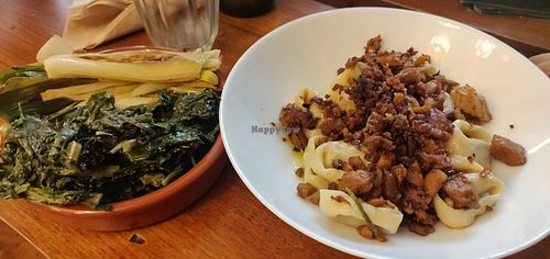Tortellini with seitan and seasonal veggies at ZEM Bistro in Bologna