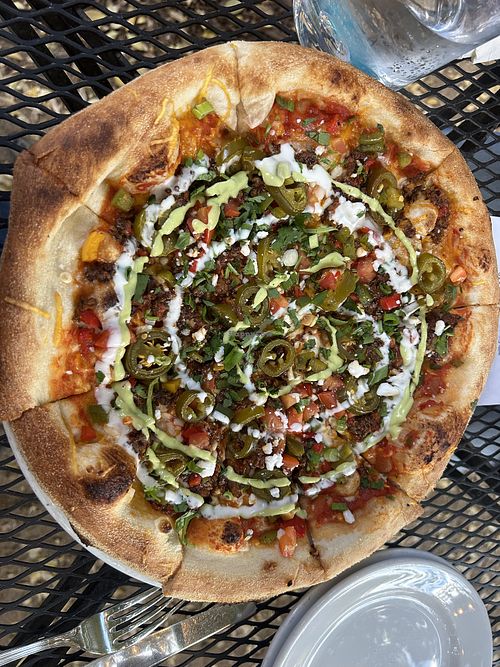 Mexican pizza from VCC menu.   at Matteo's Pizza & Bistro in Carmichael