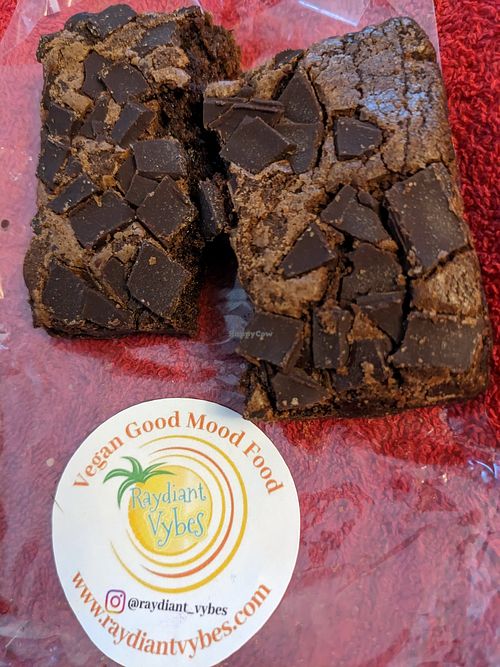 Fudgy melt in your mouth brownie. at Raydiant Vybes in Alameda