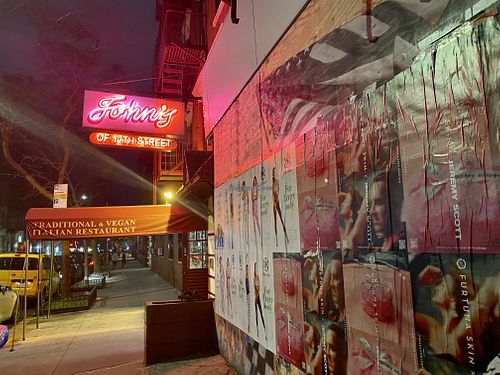 outside  at John's of 12th Street in New York City