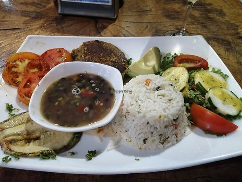 Vegan Casado at Marisquería Corcovado in Puerto Jimenez