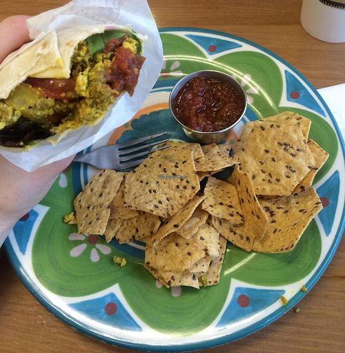 Tofu wrap for brunch at Frisch Compassionate Eatery in Salt Lake City