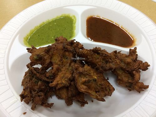 onion pakoda at Dosa Hutt in Flushing