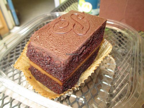 Chocolate cake with coffee ganache (I think) at Breads on Oak  in New Orleans