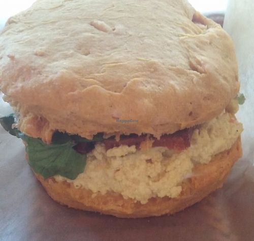 Vegan pumpkin cheddar breakfast biscuit with tofu scramble. at Breads on Oak  in New Orleans