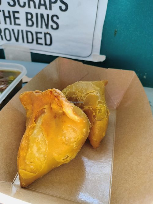 Vegan samosas at Mini India in Dublin