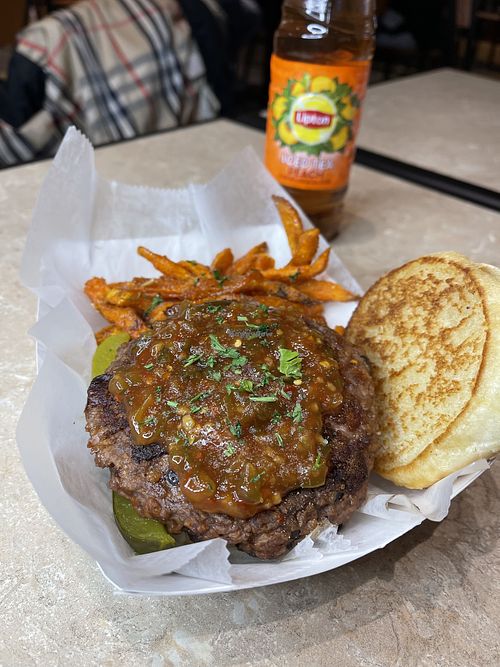 Black Bean Burger   at Straight Outta Plantz (S.O.P-STL) in St Louis