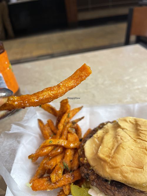 Maple garlic roasted sweet potato fries   at Straight Outta Plantz (S.O.P-STL) in St Louis