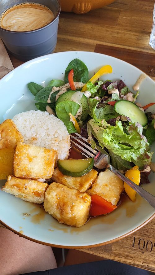 Sweet and sour tofu at The GF Depot in Auckland