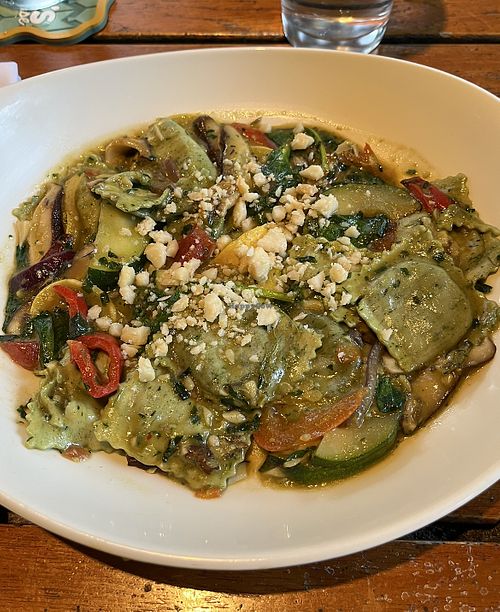 Vegan ravioli  at Keoki's Paradise in Koloa