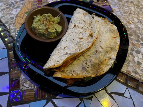 Quesadilla with no cheese   at Sativa Studio Cafe in Banos