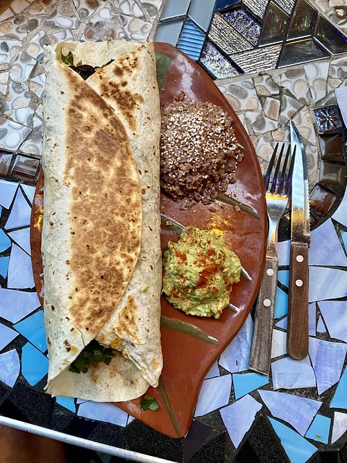 Burrito the size of my arm   at Sativa Studio Cafe in Banos