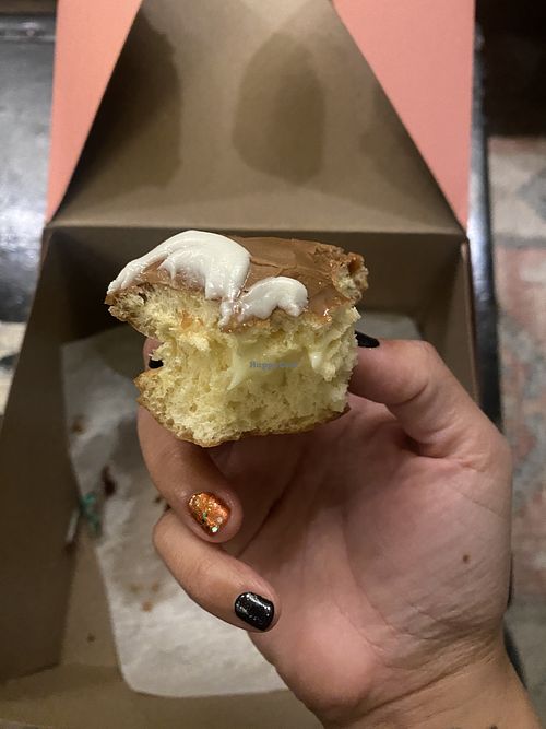 Vegan Maple Cream • Scrumptious 😋🍩💗  at Voodoo Doughnut in Portland