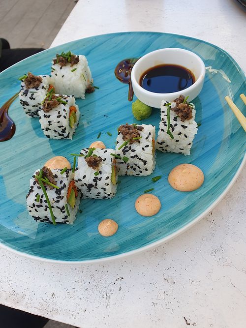 Sushi vegano at Sushi Time in Vejer De La Frontera
