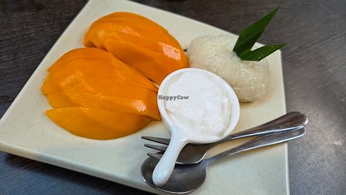 Mango sticky rice 🧡 at Little Thai by Bee in Outlying Islands