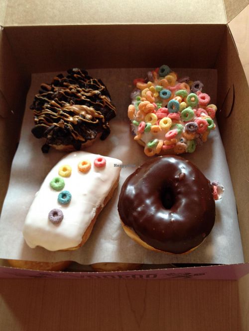 So many selections! at Voodoo Doughnut Too in Portland