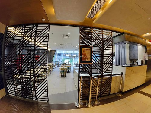 cafe entrance  at Annalakshmi Cafe in Central Singapore