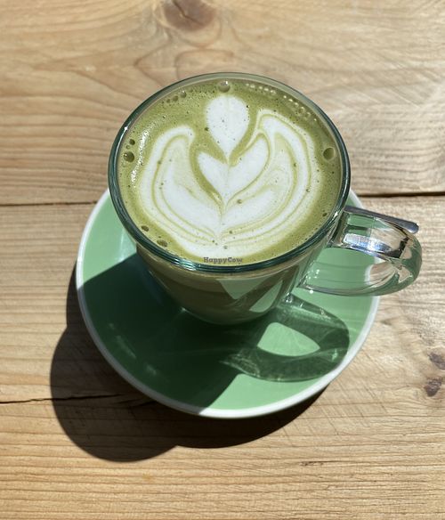 Matcha 💚 latte with coconut 💚 milk  at The Feel Good Larder in Barnstaple