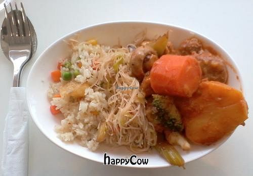 Plate of food at Loving Hut Perth in Wembley