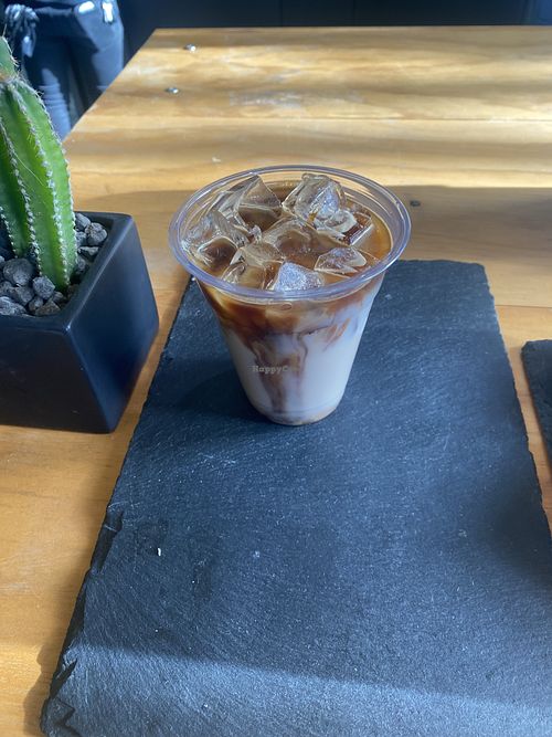 Vivochata Latte (Iced) Who Am I?!?! 🤪 #Veganuary at Vivoz in Hayward