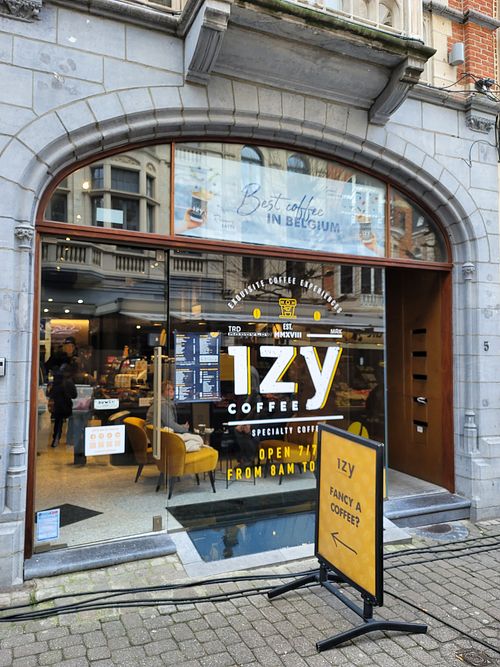 Outside at IzyCoffee  in Leuven