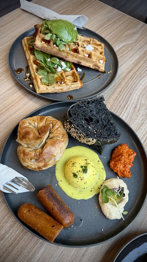 Waffles and paradise   at Feast & Fallow in Vancouver