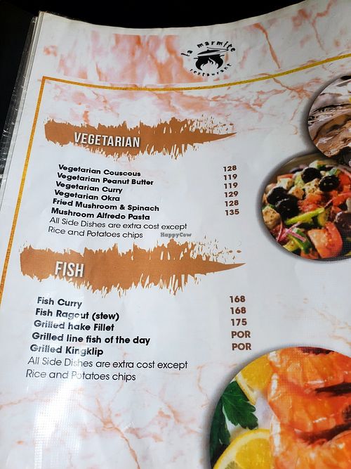 Vegetarian cous-cous recommended. at Café Zoo - La Marmite Royale in Windhoek