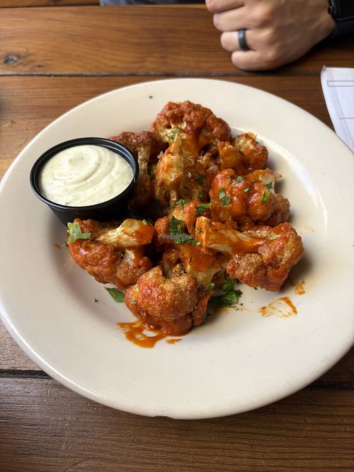 Buffalo Cauliflower with vegan ranch  at Arizona Wilderness Gilbert Brewpub in Gilbert