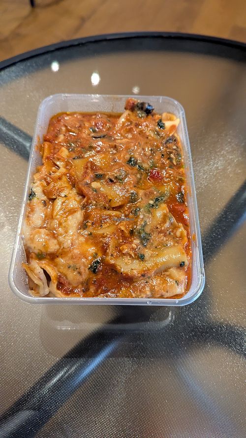 Lasagne at Krishna Food in Christchurch