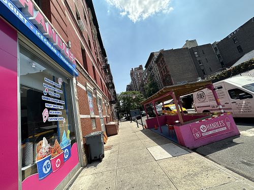 outside  at 16 Handles in New York City