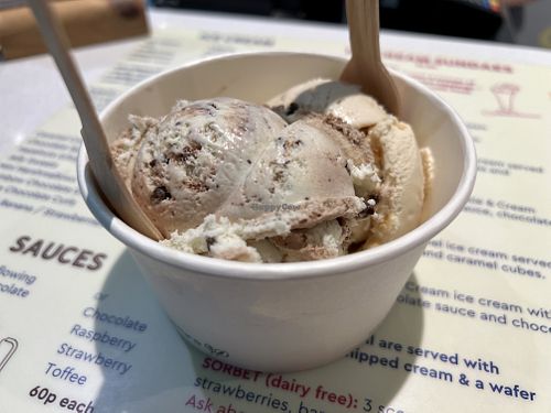 Two scoops   at Mackie's 19.2 in Aberdeen