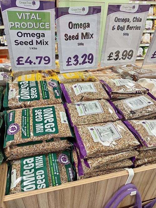 Omega seed mix at Grape Tree in Durham