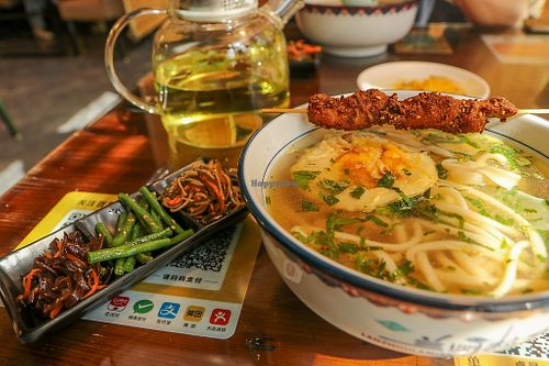 ramen set at Baiyi Vegetables Lanzhou Sulamian - 百易素食·素拉面（元大都店) in Beijing