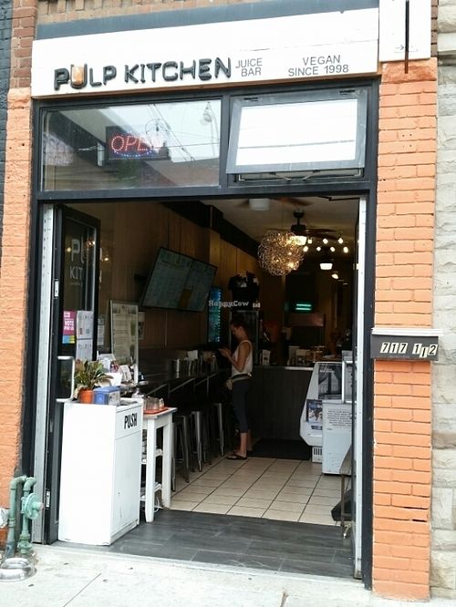 entrance at Pulp Kitchen in Toronto