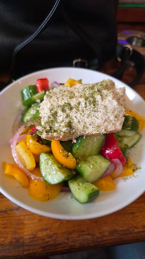 סלט יווני עם מלא גבינת שקדים at Kiosko - קיוסקו in Tel Aviv