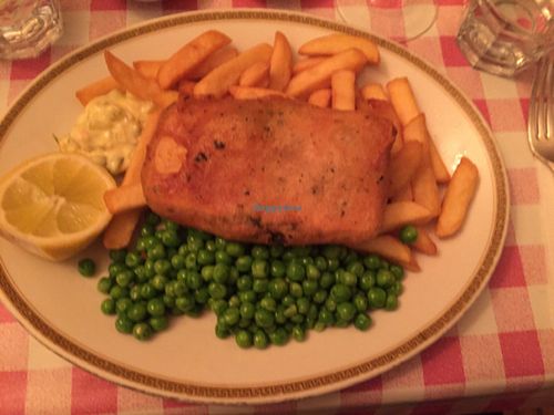 Tofush and Chips at Norman's Coach and Horses in London