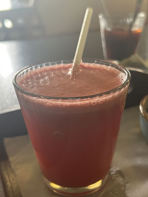 Watermelon juicee  at MY.KA Cafe Mysore in Karnataka