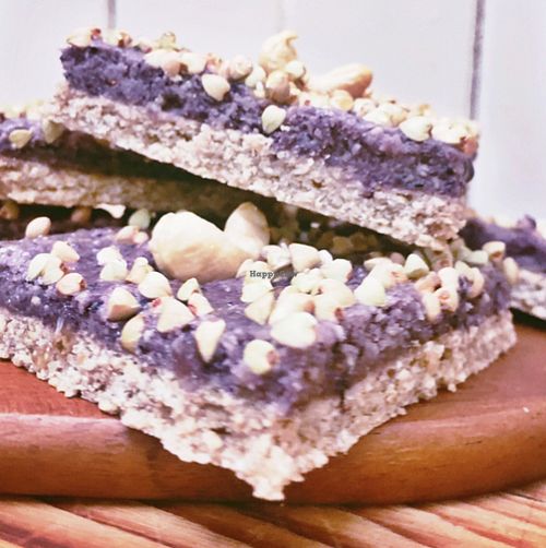sugar free blueberry cashew slice at Formosa Delight in Dunedin