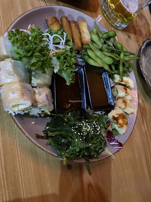 One of the mixed sharer platters   at Umi Vegan in Berlin