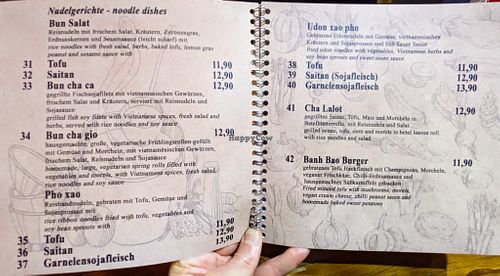 Menu page at Umi Vegan at Umi Vegan in Berlin
