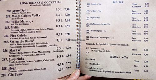 Menu page at Umi Vegan at Umi Vegan in Berlin